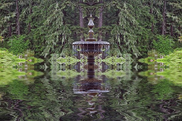 Jones, Adam 아티스트의 Fountain and in rhododendron garden-Shore Acres State Park-Coos Bay-Oregon작품입니다.